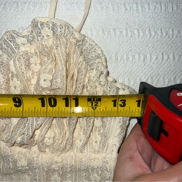 Altar’d State Women’s Lacy Babydoll Tank Top Small Cream Y2K Romantic Coquette - Picture 6 of 7